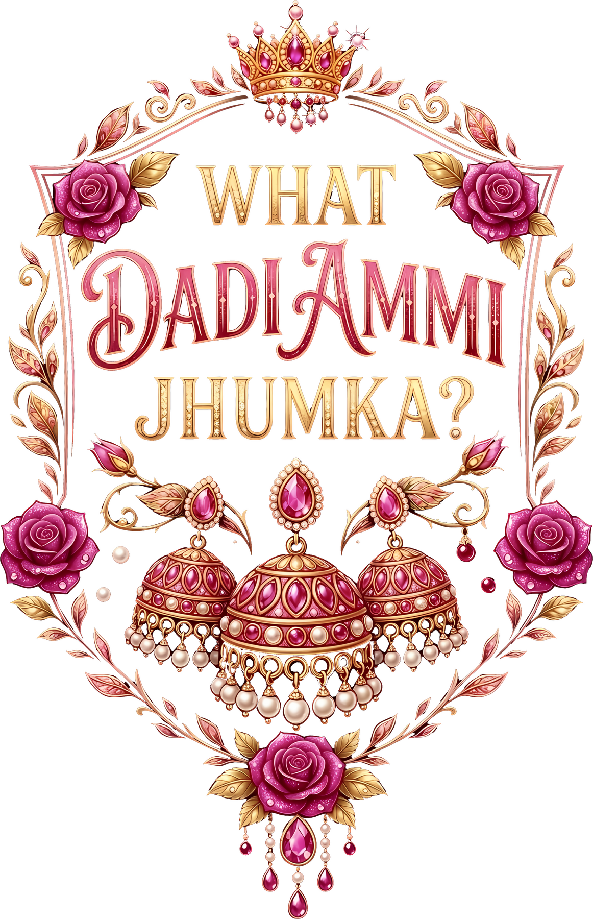 Dadi Ammi Jhumka Pink